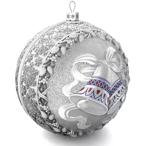 Набор из 8 серебряных ёлочных шаров "Православный"
